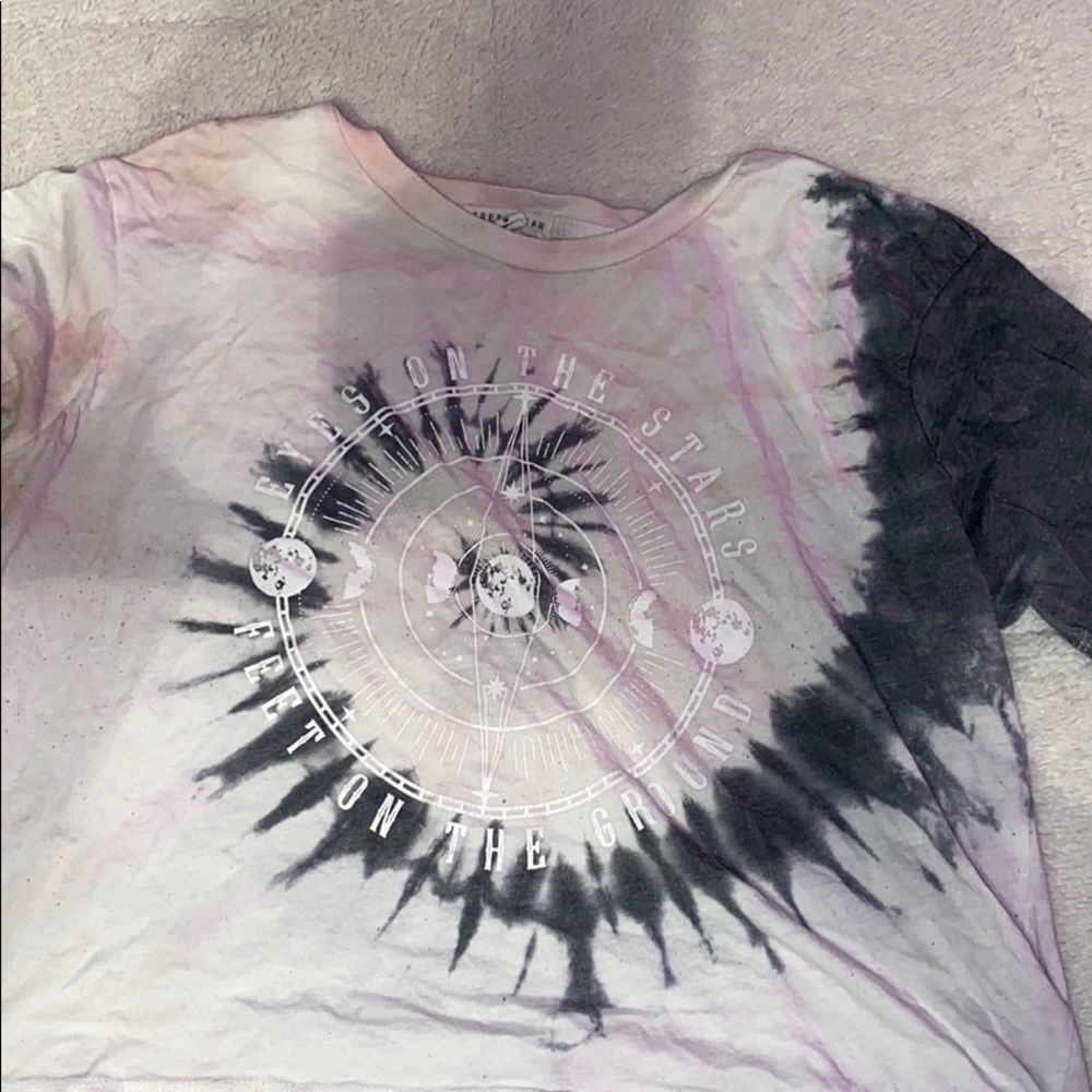 spiral tie dye slightly cropped tshirt